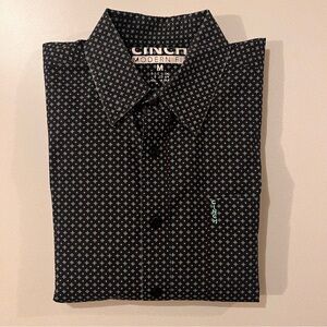 Cinch Men's Modern Fit Diamond Pattern Shirt - Black